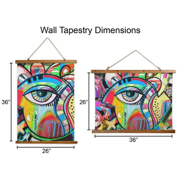 Abstract Eye Painting Wall Hanging Tapestries - Parent/Sizing