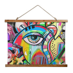 Abstract Eye Painting Wall Hanging Tapestry - Wide