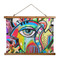 Abstract Eye Painting Wall Hanging Tapestry - Wide