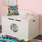Abstract Eye Painting Wall Monogram on Toy Chest