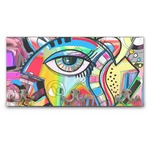 Abstract Eye Painting Wall Mounted Coat Rack