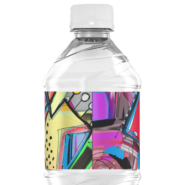 Abstract Eye Painting Water Bottle Label - Back View