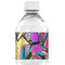 Abstract Eye Painting Water Bottle Label - Back View