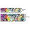 Abstract Eye Painting Water Bottle Labels w/ Dimensions