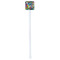 Abstract Eye Painting White Plastic Stir Stick - Double Sided - Square - Single Stick