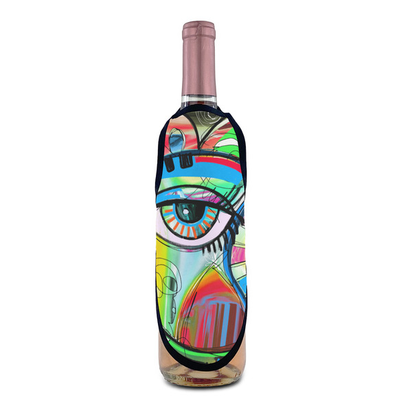 Abstract Eye Painting Wine Bottle Apron - IN CONTEXT