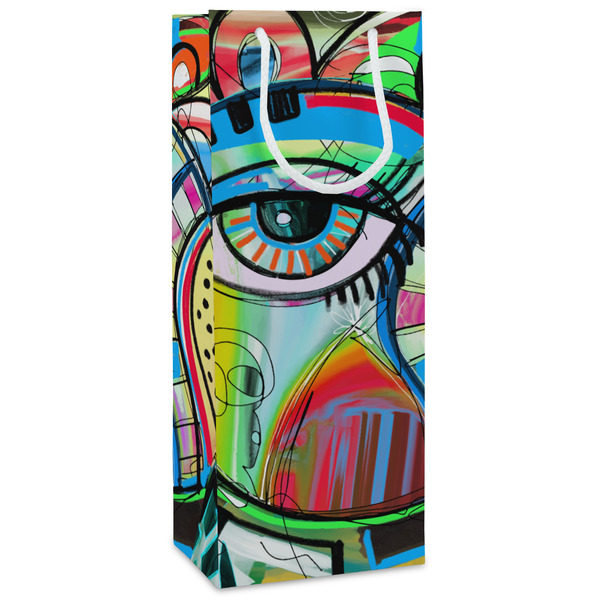 Custom Abstract Eye Painting Wine Gift Bags - Gloss