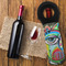 Abstract Eye Painting Wine Tote Bag - FLATLAY