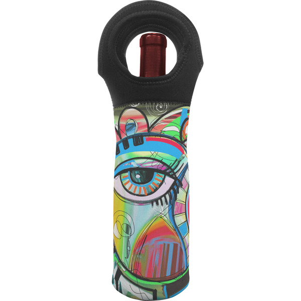 Custom Abstract Eye Painting Wine Tote Bag