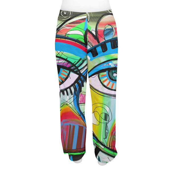 Abstract Eye Painting Women's Pj on model - Back