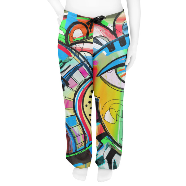 Abstract Eye Painting Women's Pj on model - Front