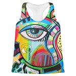 Abstract Eye Painting Womens Racerback Tank Top