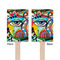 Abstract Eye Painting Wooden 6.25" Stir Stick - Rectangular - Double Sided - Front & Back