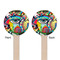 Abstract Eye Painting Wooden 6" Stir Stick - Round - Double Sided - Front & Back