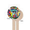 Abstract Eye Painting Wooden 6" Stir Stick - Round - Single Sided - Front & Back