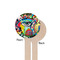 Abstract Eye Painting Wooden 7.5" Stir Stick - Round - Single Sided - Front & Back
