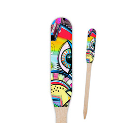 Abstract Eye Painting Paddle Wooden Food Picks - Double Sided