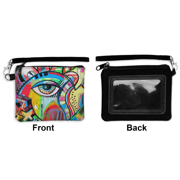 Abstract Eye Painting Wristlet ID Cases - Front & Back