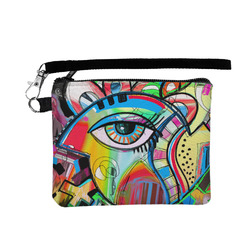 Abstract Eye Painting Wristlet ID Case