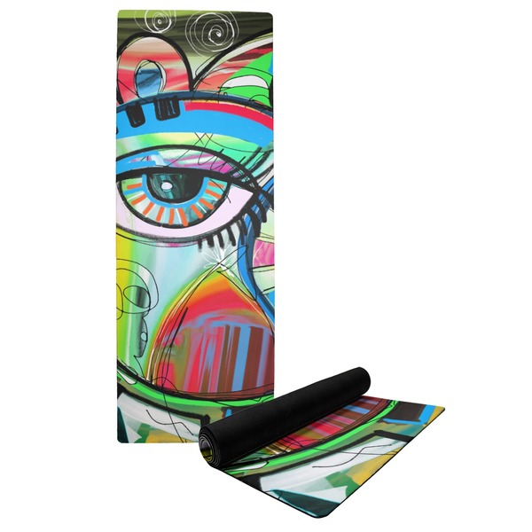 Custom Abstract Eye Painting Yoga Mat