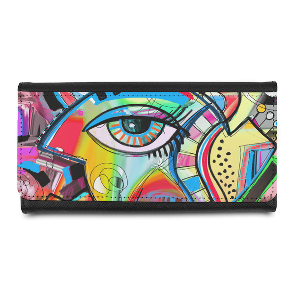 Custom Abstract Eye Painting Leatherette Ladies Wallet