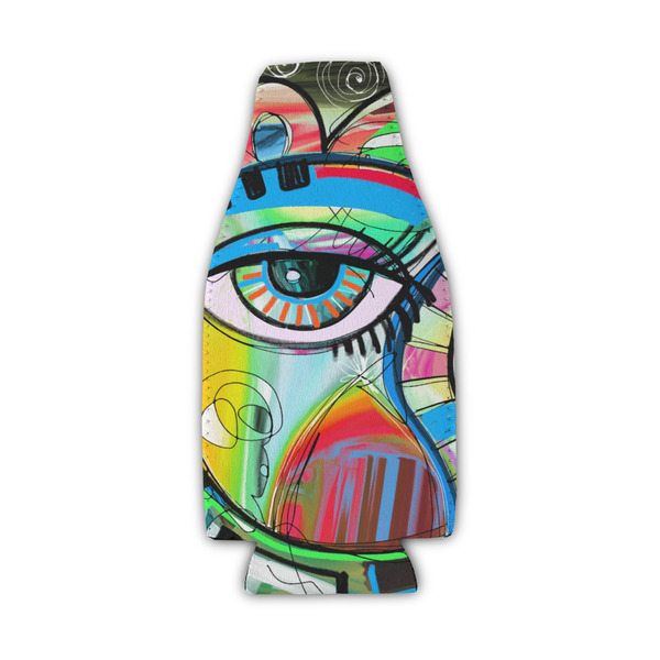 Custom Abstract Eye Painting Zipper Bottle Cooler