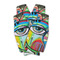 Abstract Eye Painting Zipper Bottle Cooler - Set of 4 - PARENT MAIN (flat)