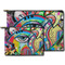 Abstract Eye Painting Zippered Pouches - Size Comparison