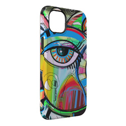 Abstract Eye Painting iPhone Case - Rubber Lined - iPhone 14 Plus