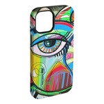 Abstract Eye Painting iPhone Case - Rubber Lined
