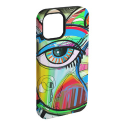 Abstract Eye Painting iPhone Case - Rubber Lined