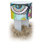 Abstract Eye Painting White Beach Spiker Drink Holder