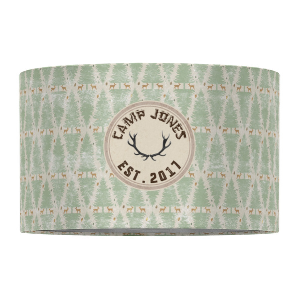 Deer 12" Drum Lampshade - FRONT (Fabric)