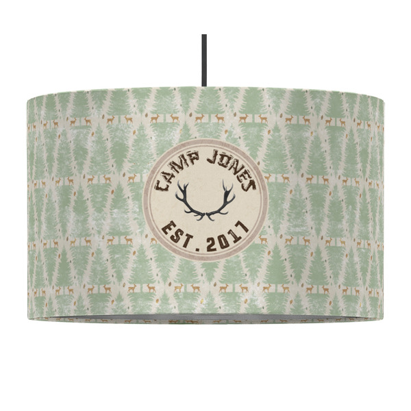 Deer 12" Drum Lampshade - PENDANT (Fabric)