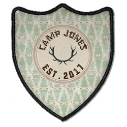 Deer Iron On Shield Patch B w/ Name or Text