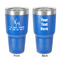 Deer 30 oz Stainless Steel Ringneck Tumbler - Blue - Double Sided - Front & Back