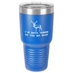 Deer 30 oz Stainless Steel Tumbler - Royal Blue - Single-Sided (Personalized)