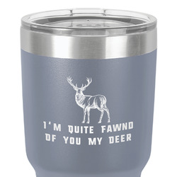 Deer 30 oz Stainless Steel Tumbler - Grey - Double-Sided (Personalized)