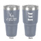 Deer 30 oz Stainless Steel Ringneck Tumbler - Grey - Double Sided - Front & Back