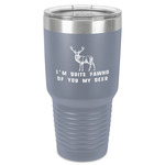 Deer 30 oz Stainless Steel Tumbler - Grey - Single-Sided (Personalized)