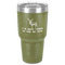 Deer 30 oz Stainless Steel Tumbler - Olive - Single-Sided (Personalized)