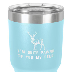 Deer 30 oz Stainless Steel Tumbler - Teal - Single-Sided (Personalized)