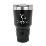 Deer 30 oz Stainless Steel Tumbler - Black - Single Sided (Personalized)