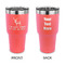 Deer 30 oz Stainless Steel Ringneck Tumblers - Coral - Double Sided - APPROVAL