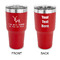 Deer 30 oz Stainless Steel Ringneck Tumblers - Red - Double Sided - APPROVAL