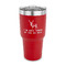 Deer 30 oz Stainless Steel Ringneck Tumblers - Red - FRONT