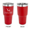 Deer 30 oz Stainless Steel Ringneck Tumblers - Red - Single Sided - APPROVAL