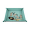 Deer 6" x 6" Teal Leatherette Snap Up Tray - STYLED