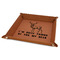 Deer 9" x 9" Leatherette Snap Up Tray - FOLDED