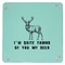 Deer 9" x 9" Teal Leatherette Snap Up Tray - APPROVAL